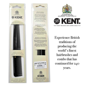 Kent SPC81 Cutting Comb 184mm Shallow Teeth Thick/Fine Hair - Barbers Lounge