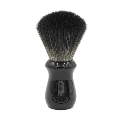 Omega BLACK Hi-Brush Fiber Shaving Brush - Barbers Lounge