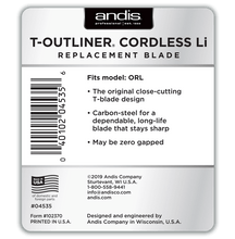 Andis Cordless T-Outliner Li Replacement T-Blade - Barbers Lounge