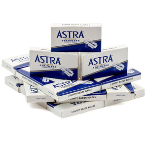Astra Stainless Double-Edge Safety Razor Blades, 100pk - Barbers Lounge