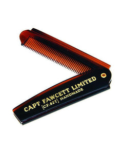 Captain Fawcett's Folding Pocket Beard Comb (Length 193mm) - Barbers Lounge