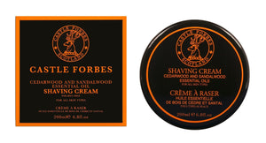 Castle Forbes Cedarwood and Sandalwood Shaving Cream - Barbers Lounge