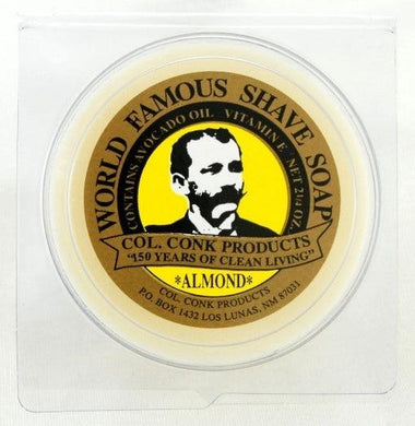 Col. Conk Almond Shaving Soap, Small - Barbers Lounge