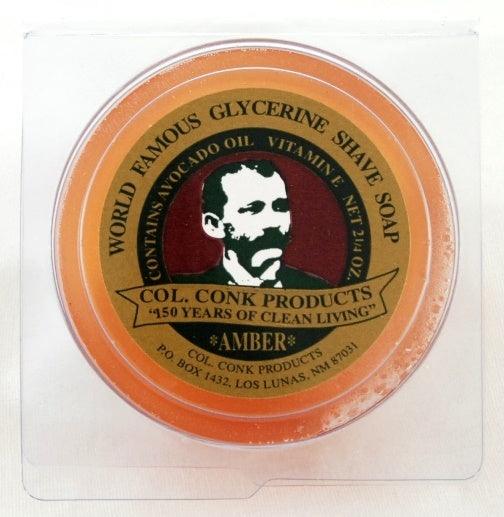 Col. Conk Amber Shaving Soap, Small - Barbers Lounge