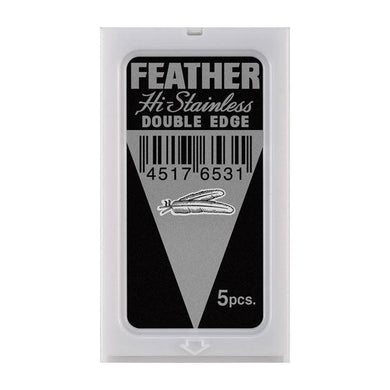 Feather Double-Edge Safety Razor Blade, Black 10pk - Barbers Lounge