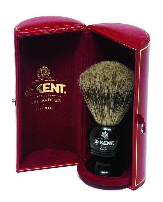 Kent Shaving Brush, Pure Grey Badger, Medium - Barbers Lounge