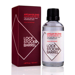 Lock Stock & Barrel Argan Blend Shave & Beard Oil - Barbers Lounge