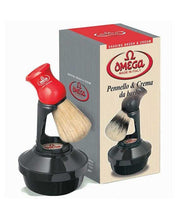 Omega Shaving Cream and Brush With Stand Kit - Barbers Lounge