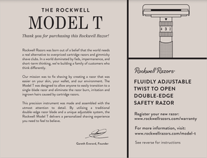Rockwell Razors Model T2 Double Edge Razor Rose Gold - Barbers Lounge
